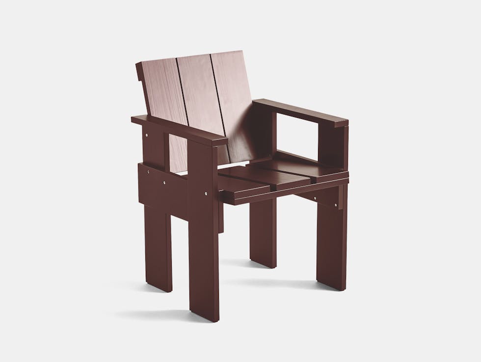 Hay gerrit rietveld crate dining chair iron red