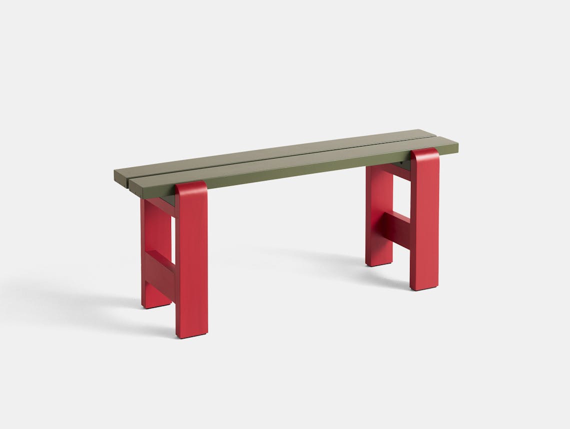 Hay hannes fritz weekday bench duo olive top wine red legs
