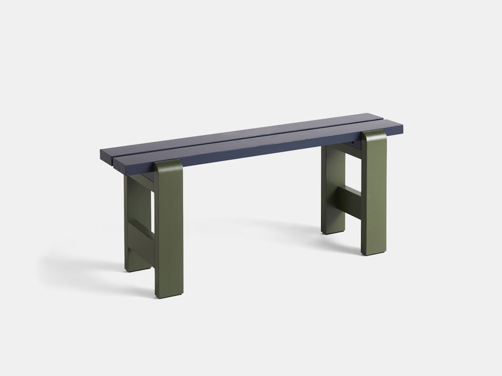 Hay hannes fritz weekday bench duo steel blue top olive legs Hay hannes fritz weekday bench duo steel blue top olive legs