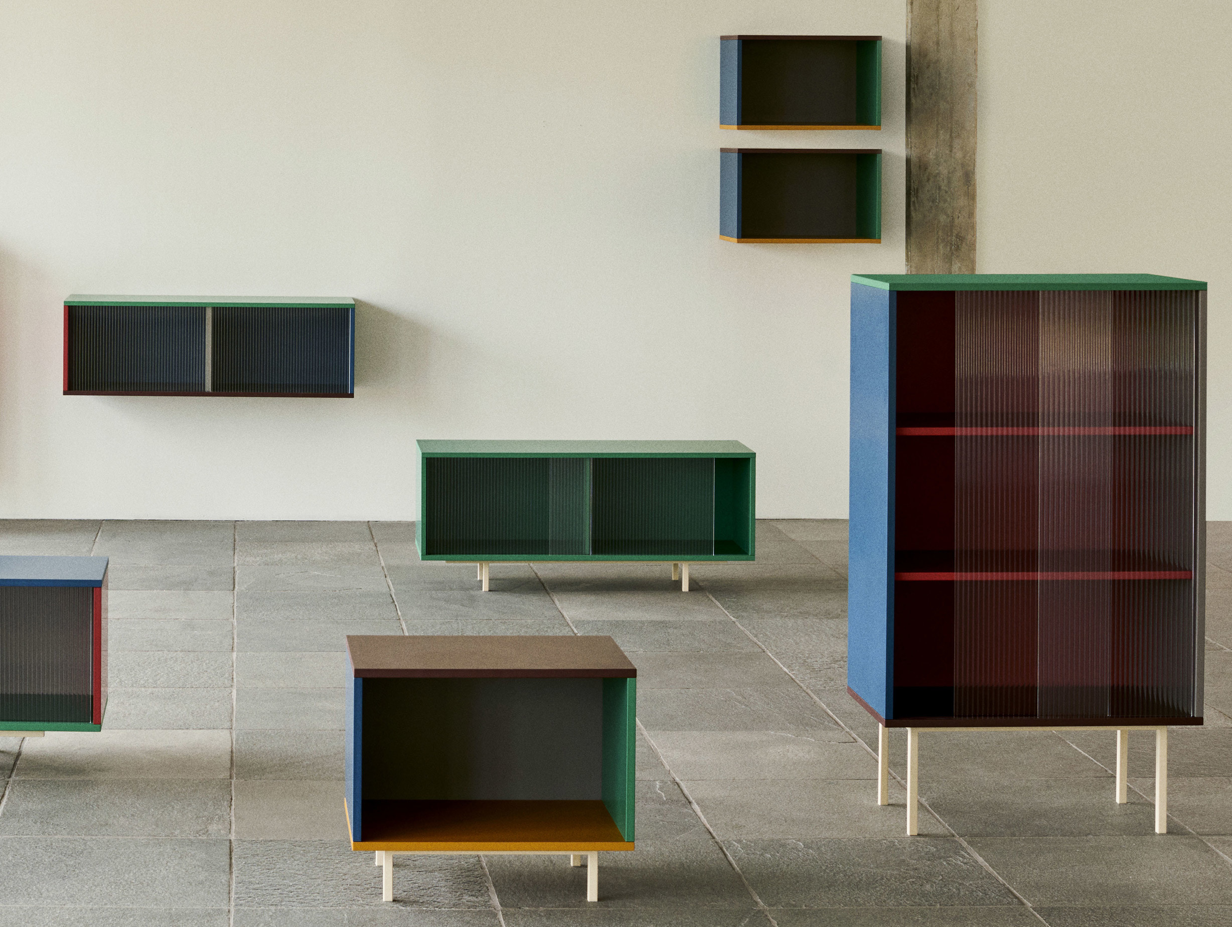 Hay muller van severen colour cabinet small multicoloured legs lifestyle4