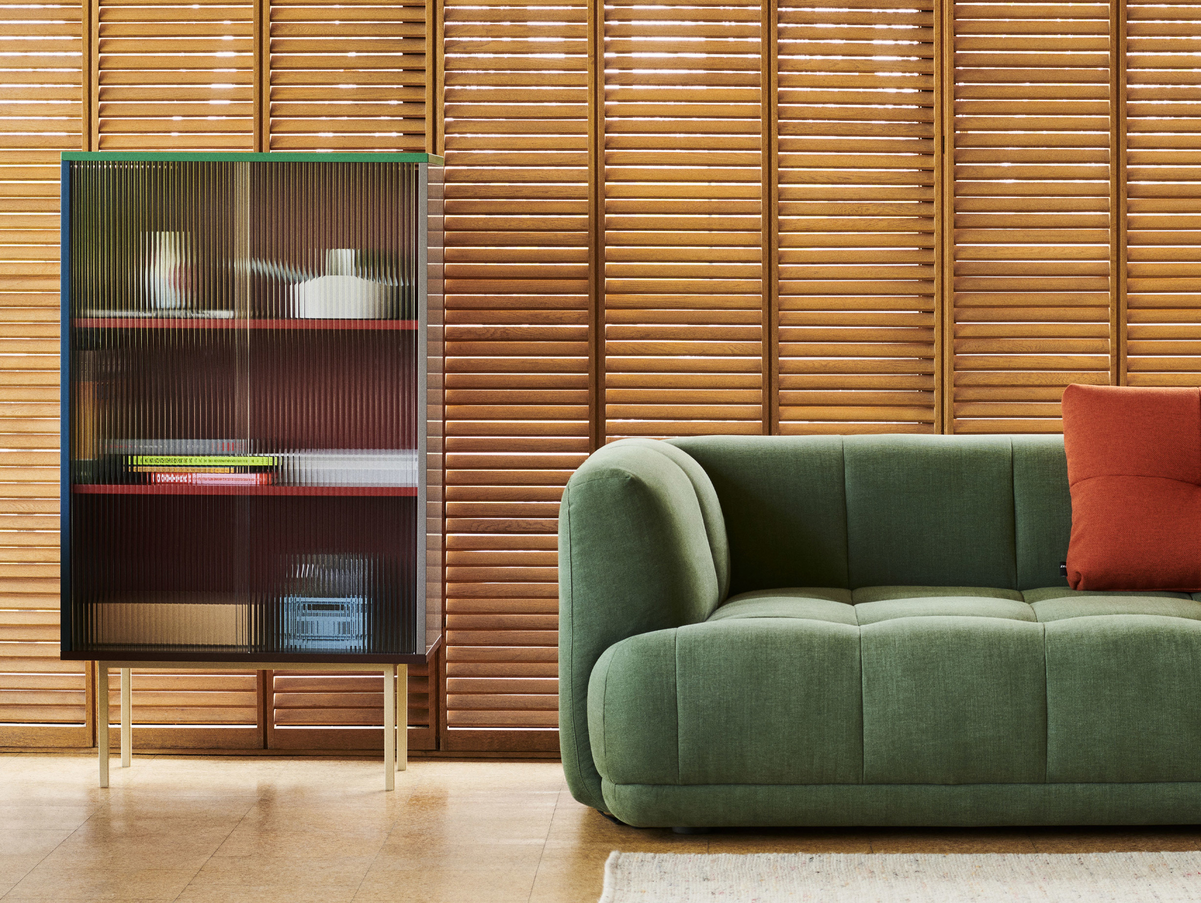 Hay muller van severen colour cabinet tall multicolour reeded glass doors lifestyle4