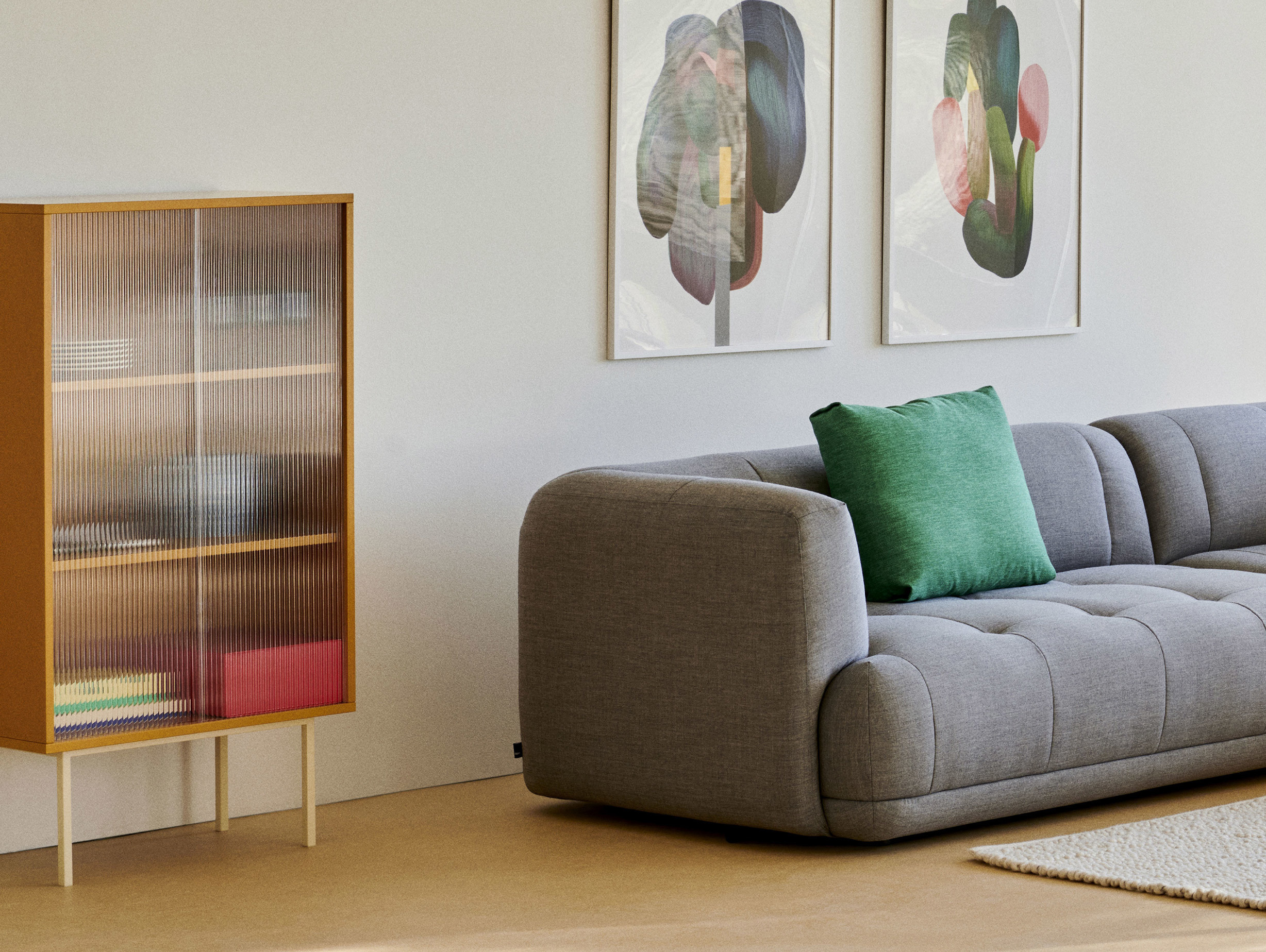 Hay muller van severen colour cabinet tall multicolour reeded glass doors lifestyle5