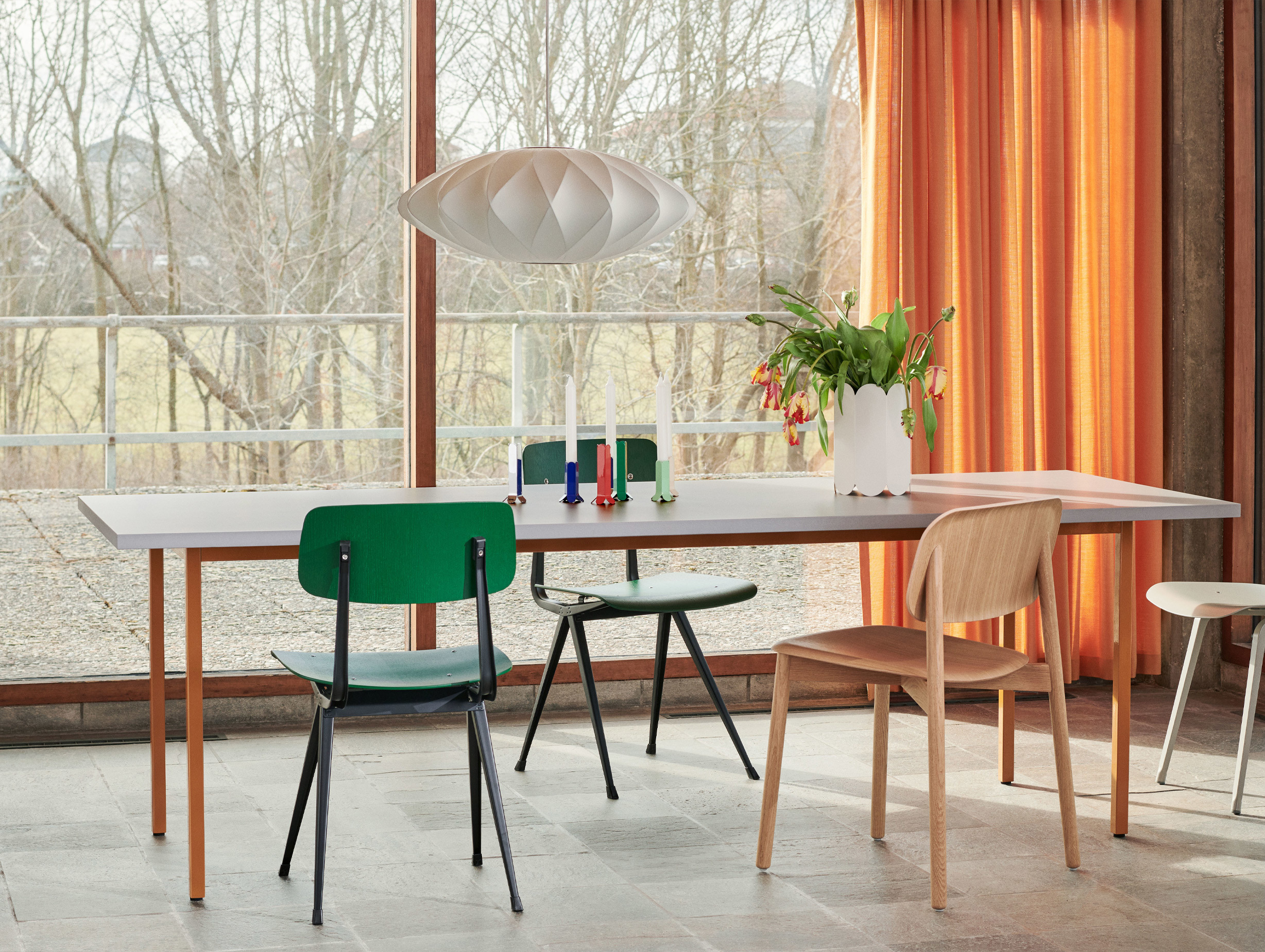 Hay muller van severen two colour table grey lifestyle