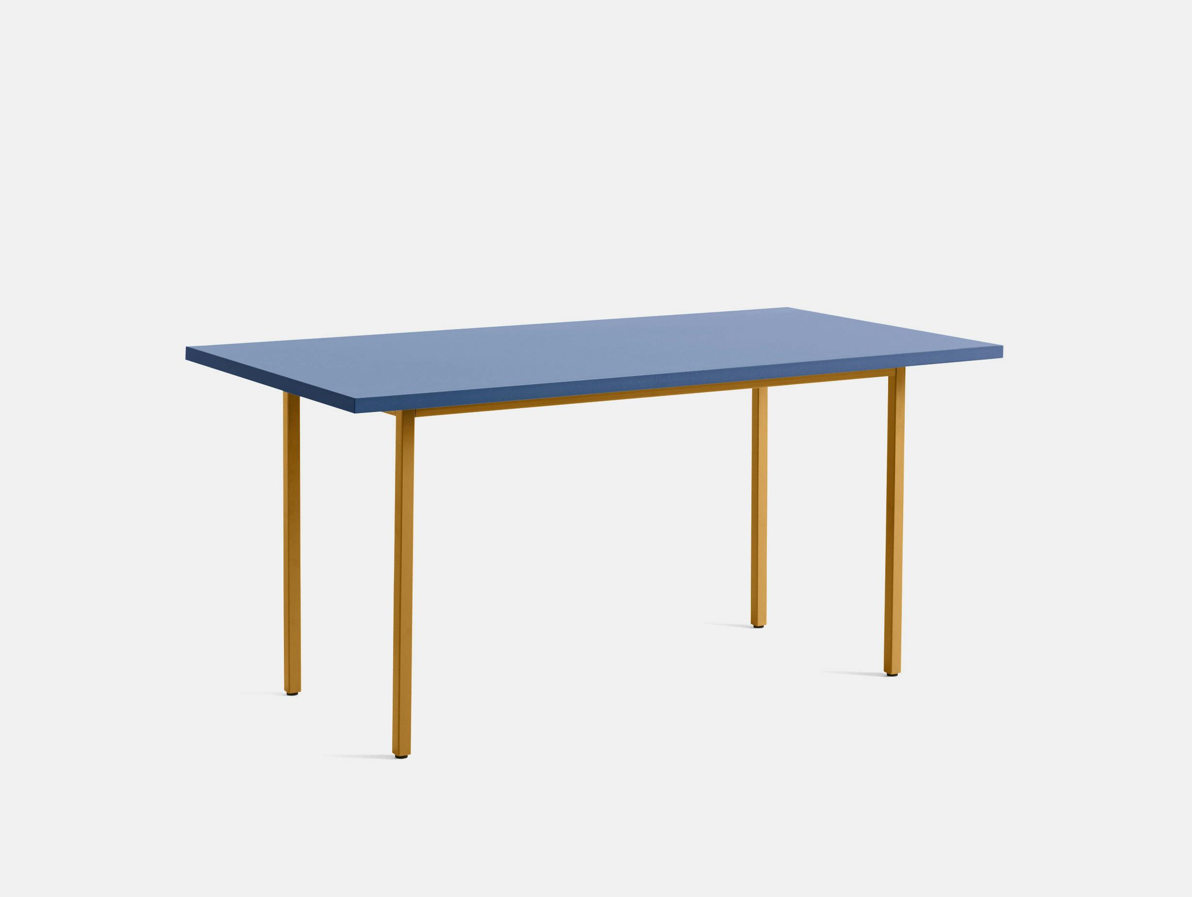 Hay muller van severen two colour table rectangle blue ochre legs 160x82