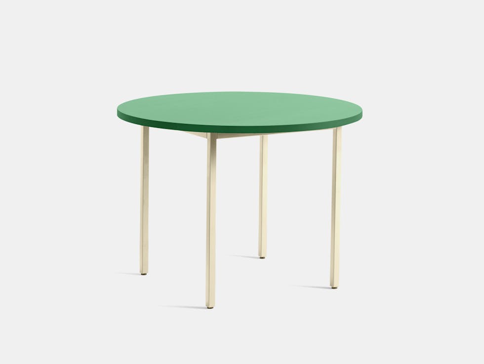 Hay muller van severen two colour table round green ivory 105