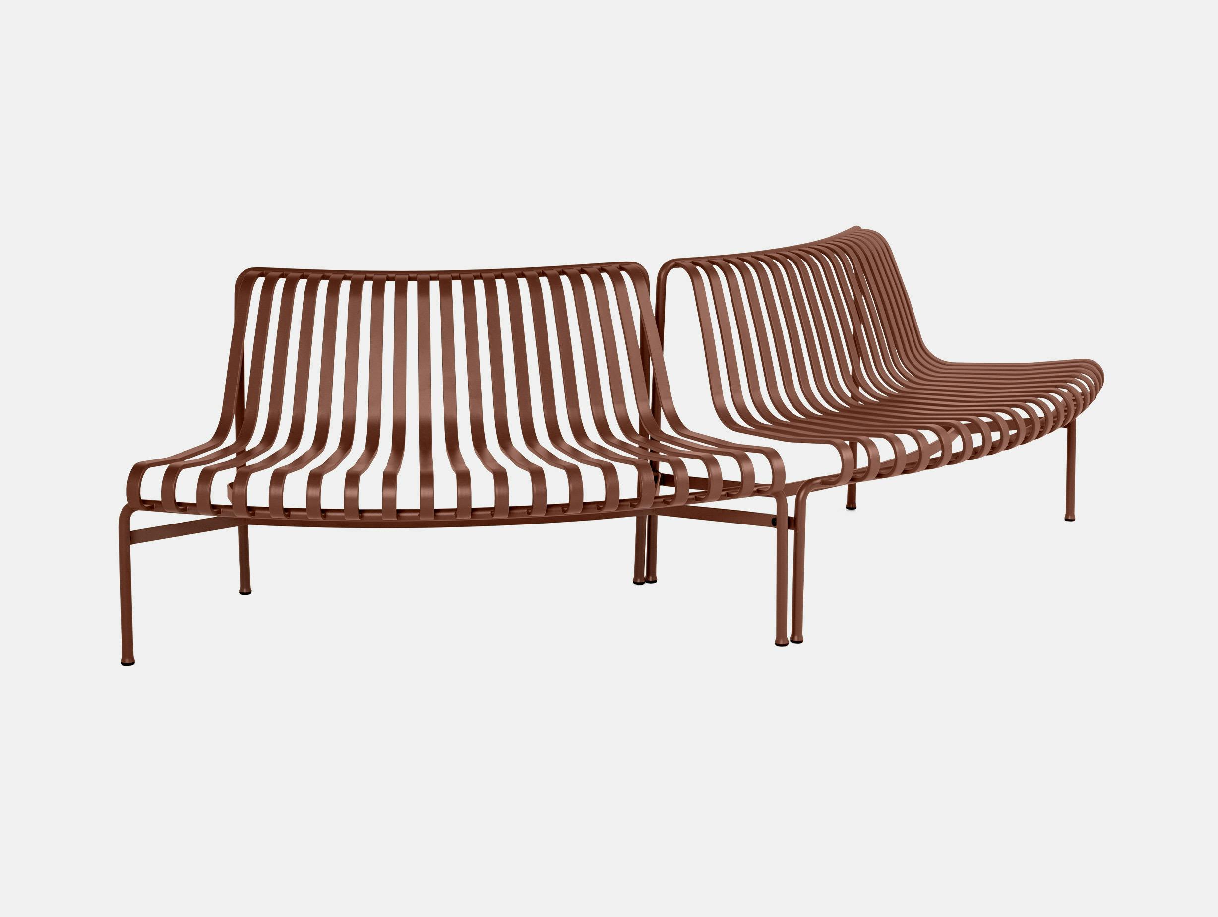 Hay ronan erwan bouroullec palissade dining bench out out iron red