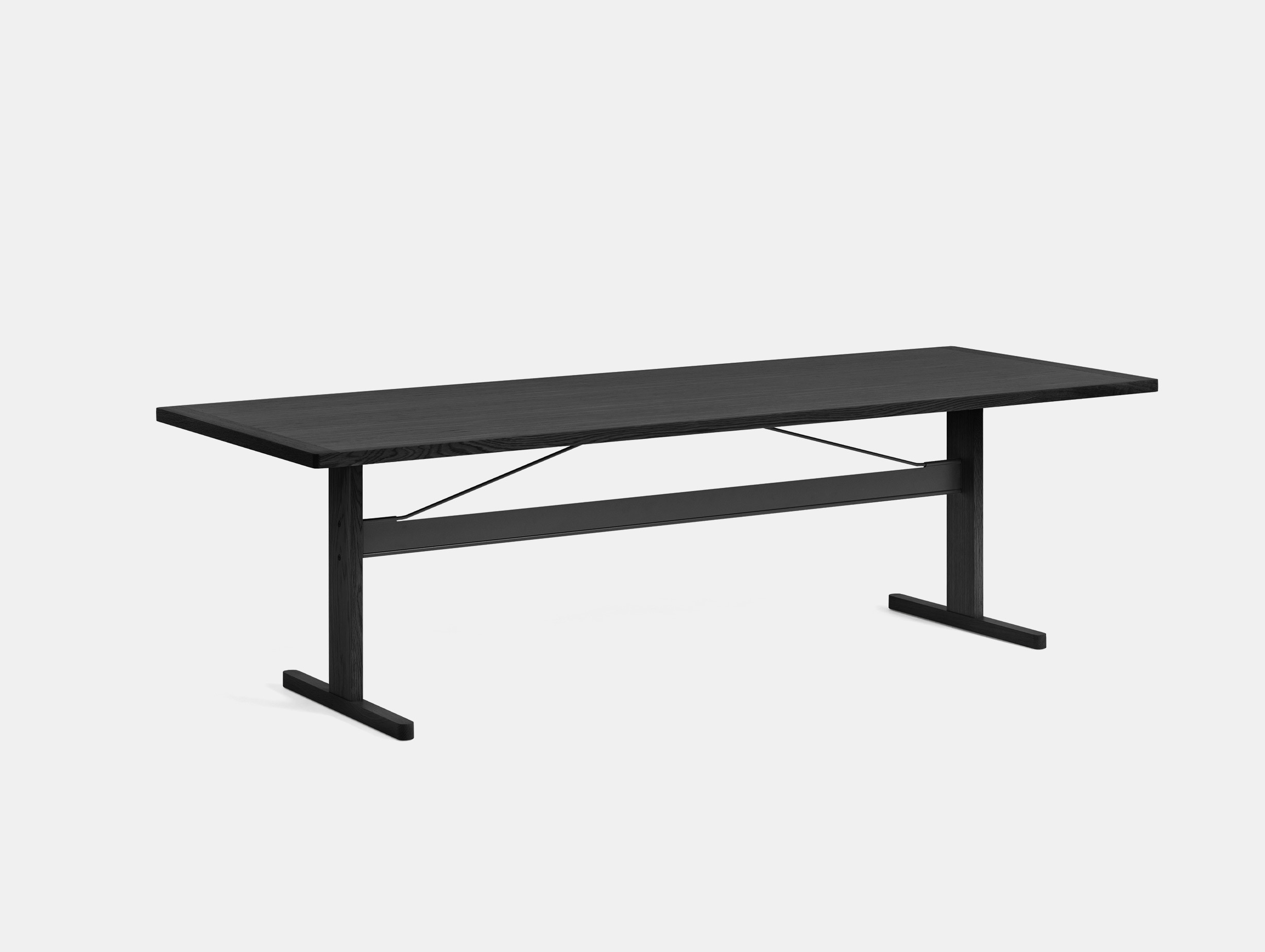 Hay ronan erwan bouroullec passerelle table 260cm black oak black bar