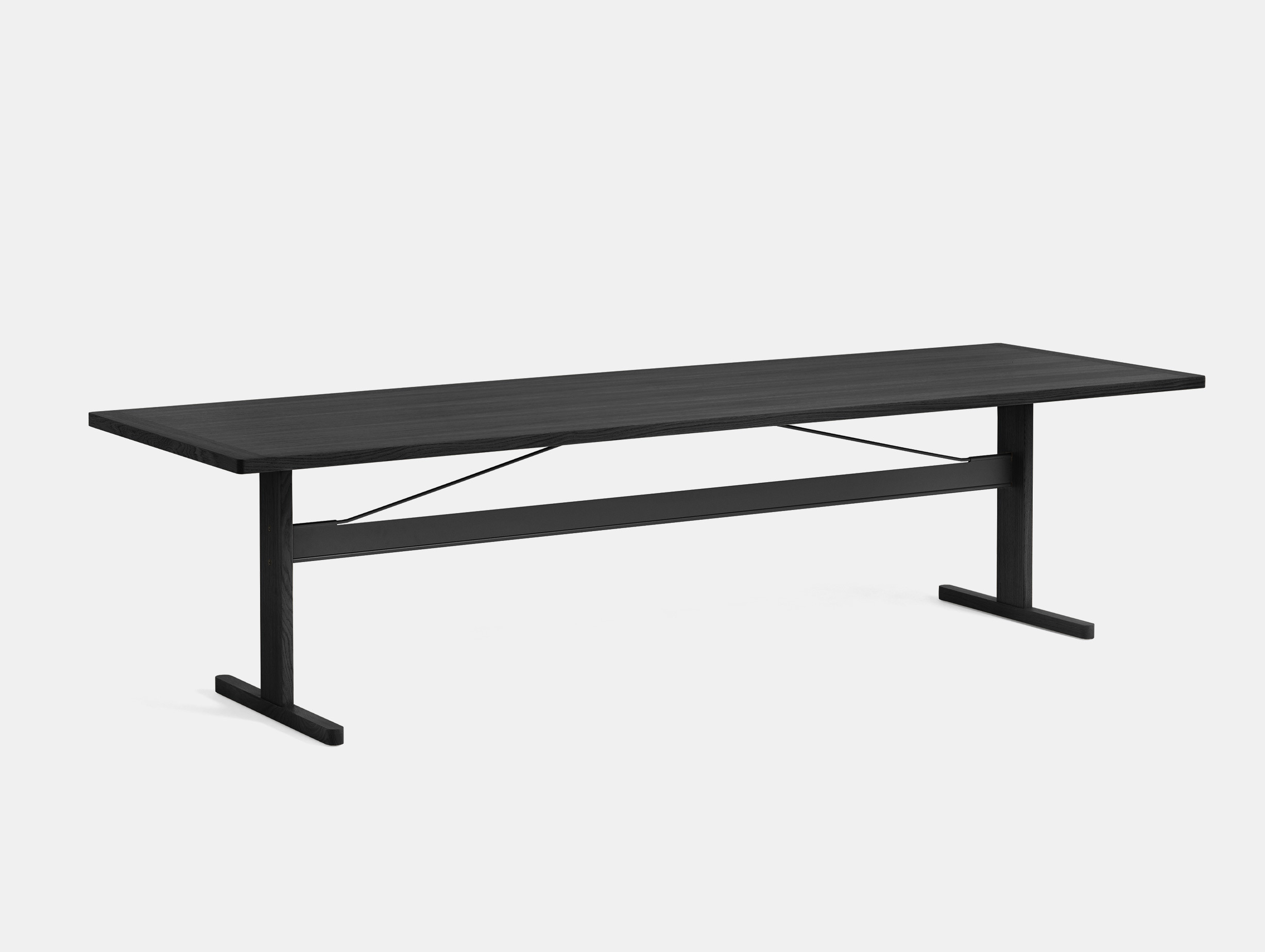 Hay ronan erwan bouroullec passerelle table 300cm black oak black bar