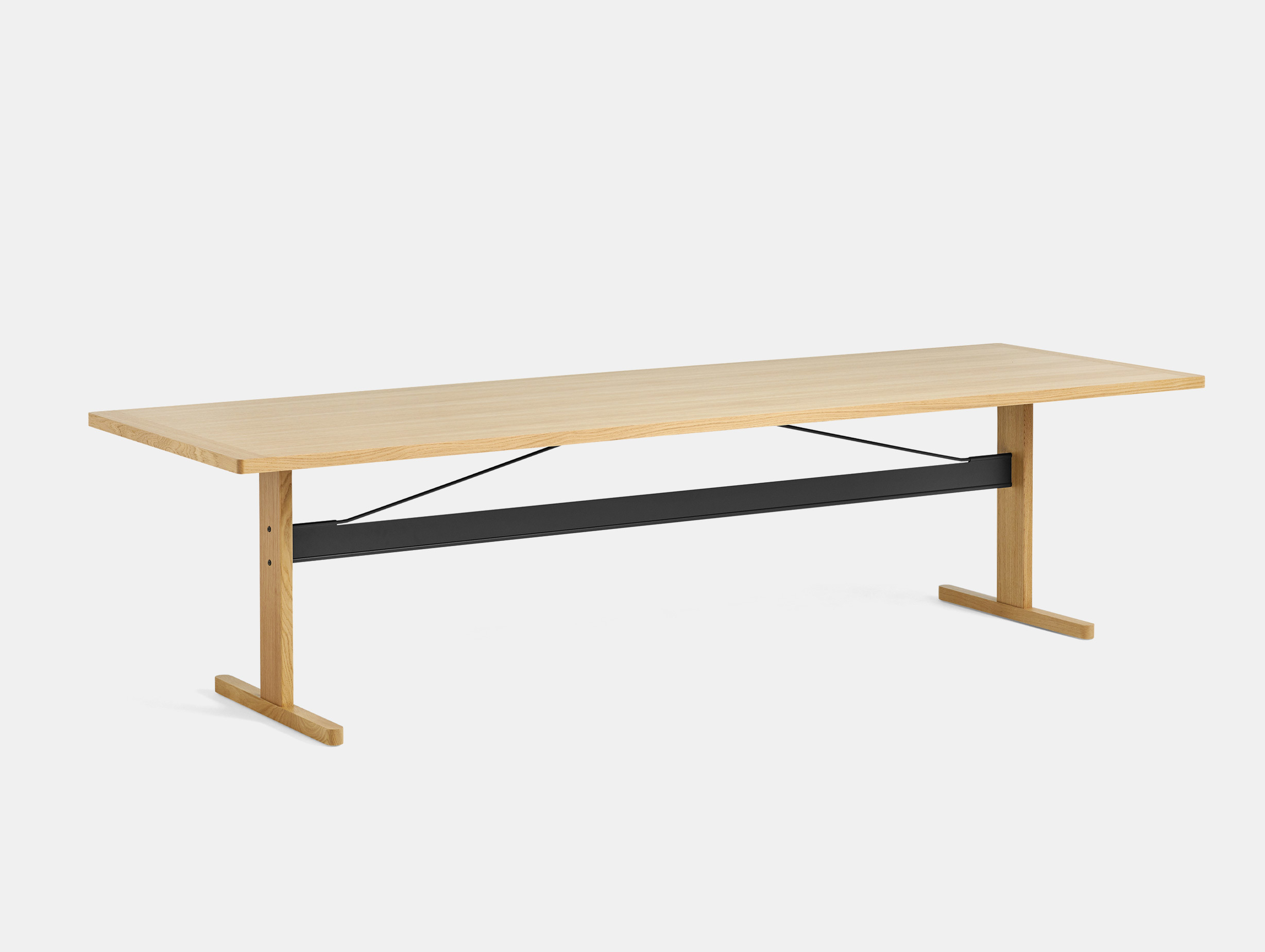 Hay ronan erwan bouroullec passerelle table 300cm oak black bar