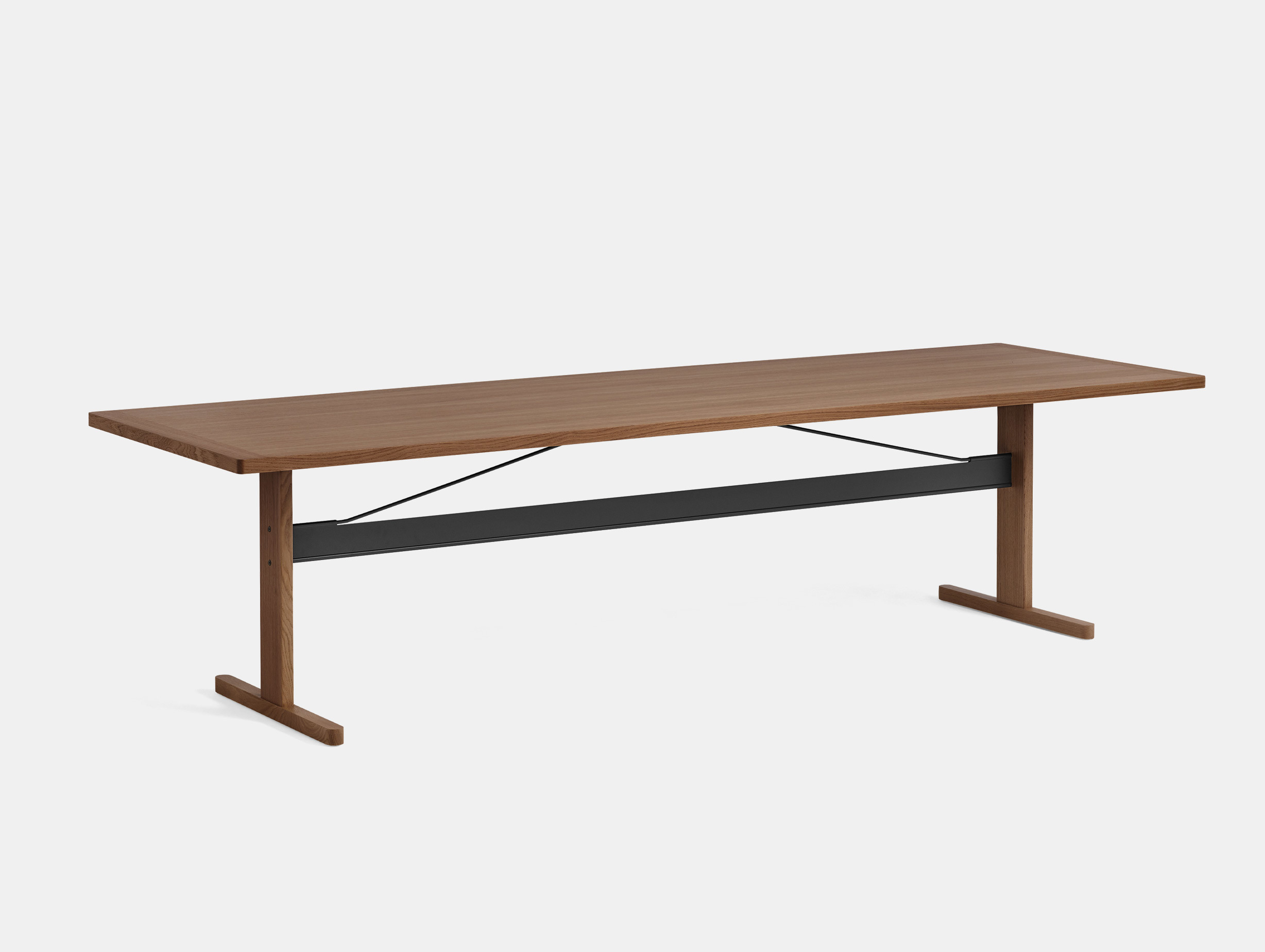 Hay ronan erwan bouroullec passerelle table 300cm walnut black bar