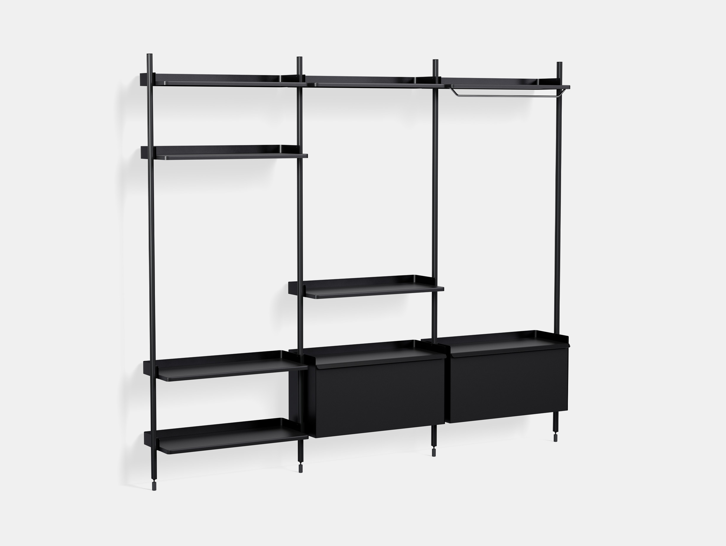 Hay ronan erwan bouroullec pier system 1093 3 black steel black anodised