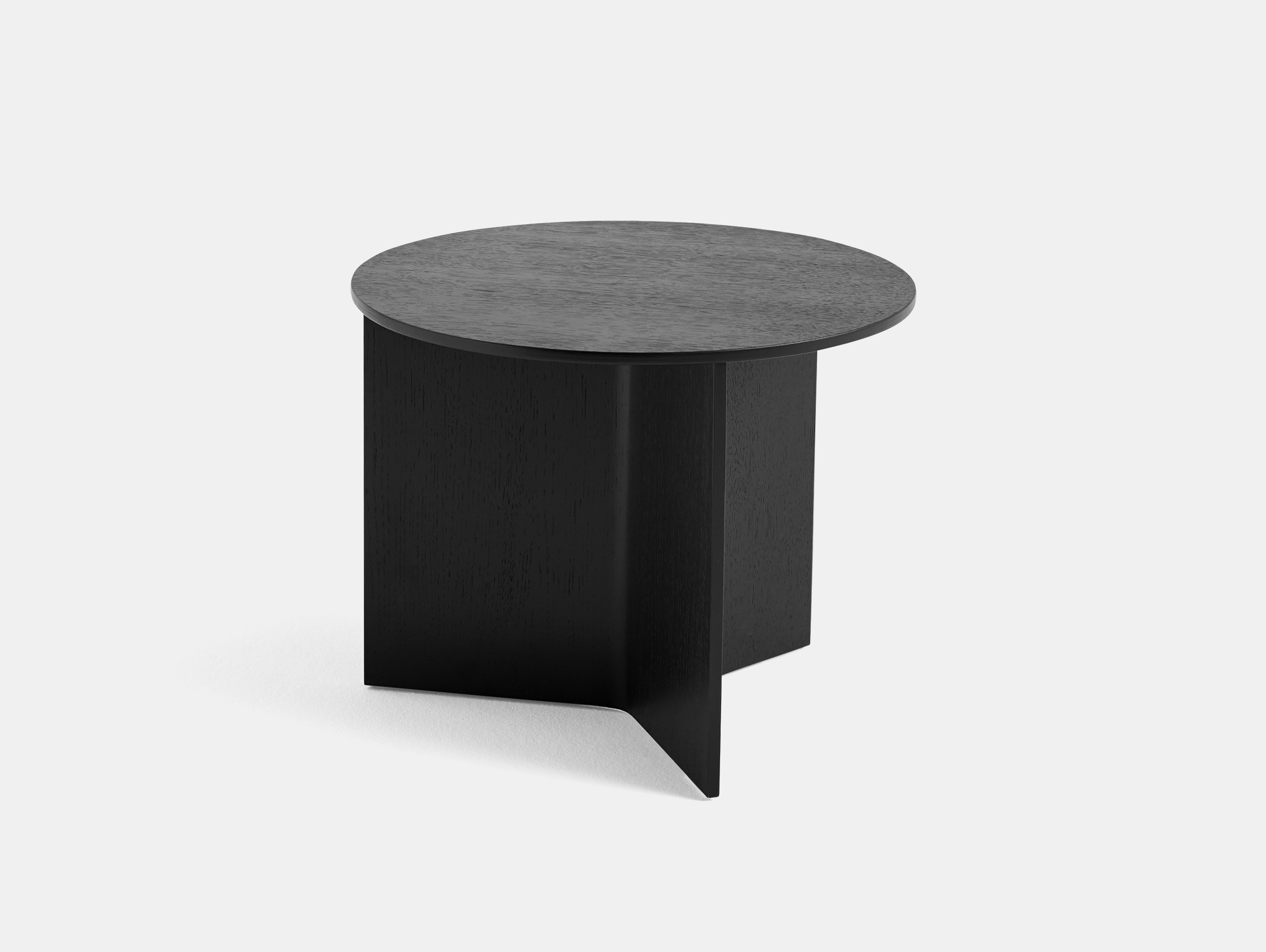 Hay slit table wood round black oak