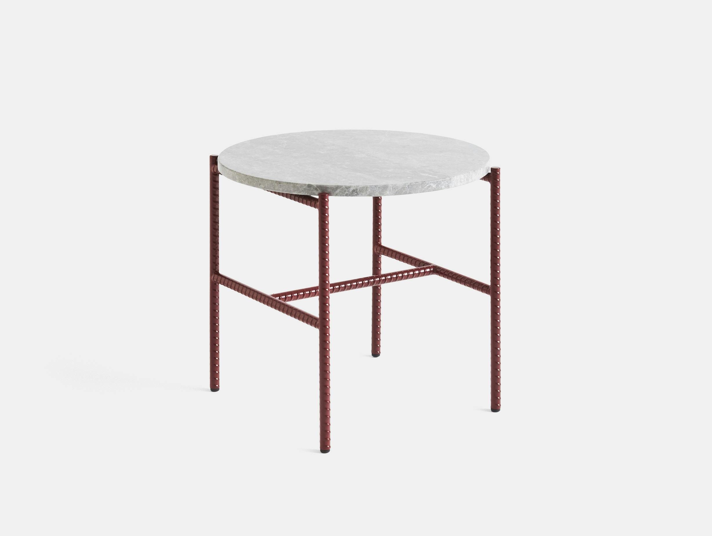 Hay sylvain willenz rebar side table round brick red grey marble