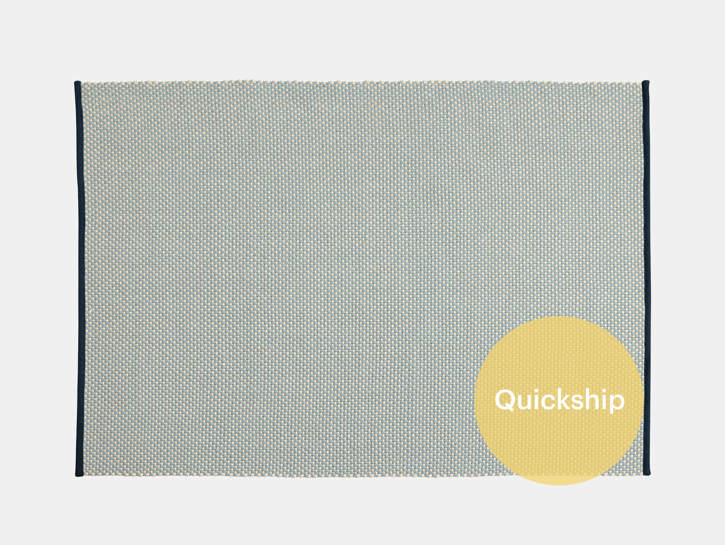 Quickship hay 3 colour rug turquoise