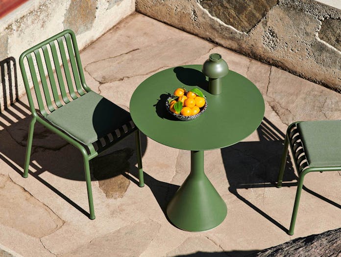 HAY palissade cone table round olive ls 3