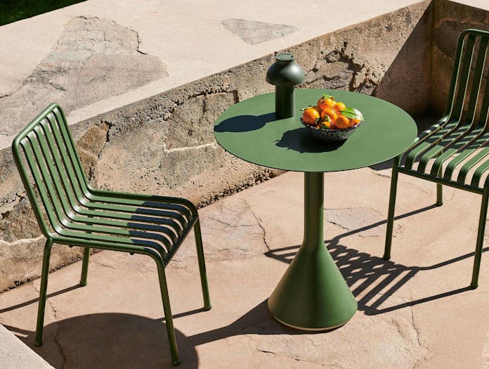 HAY palissade cone table round olive ls 4