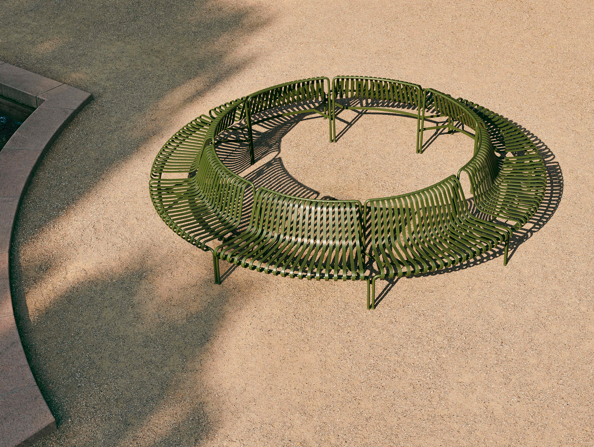 Hay bouroullec palissade park dining bench olive ls 3