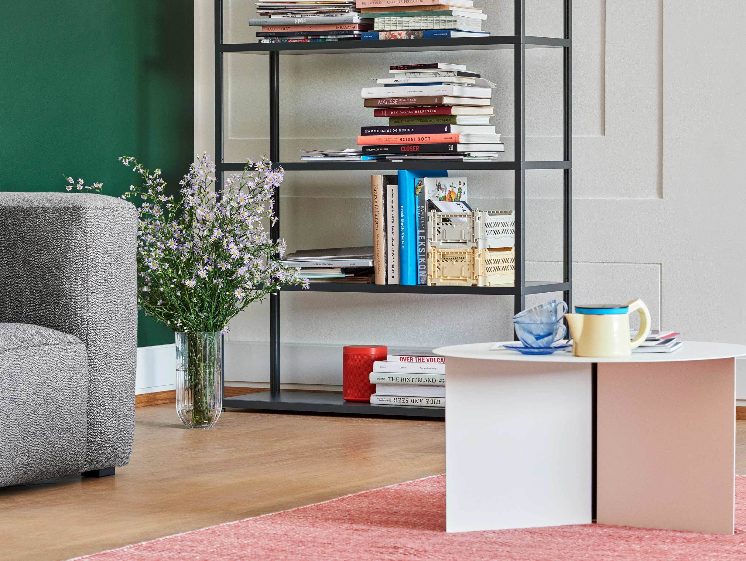 Hay slit XL round table white ls