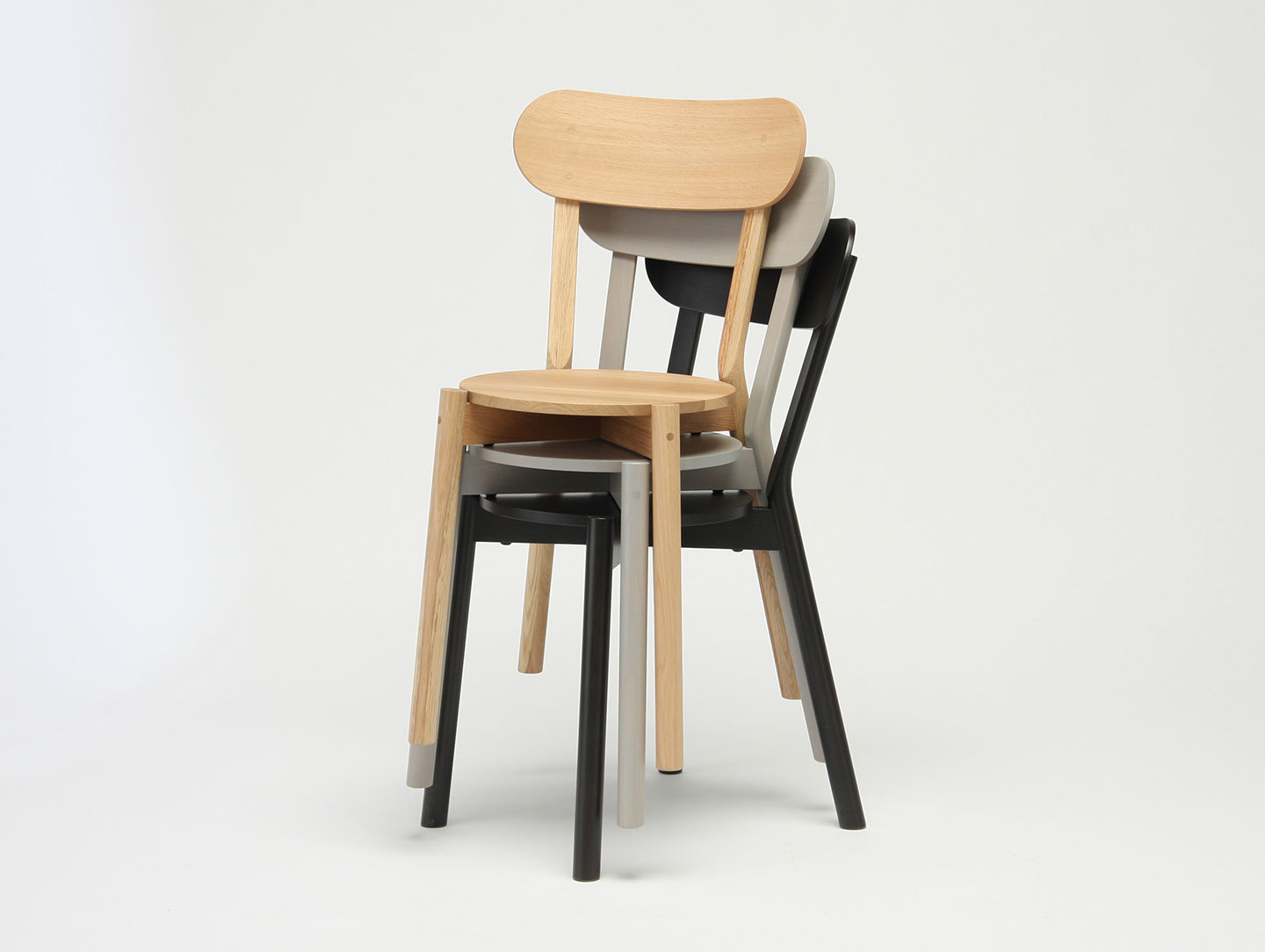 Karimoku Castor Chairs Stacked Big Game