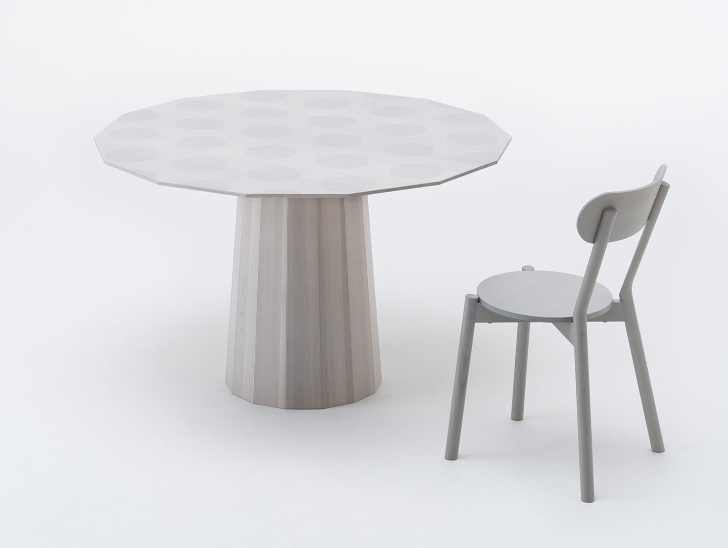 Karimoku Colour Wood Dining Table Gray Dot 120 Castor Scholten Baijings