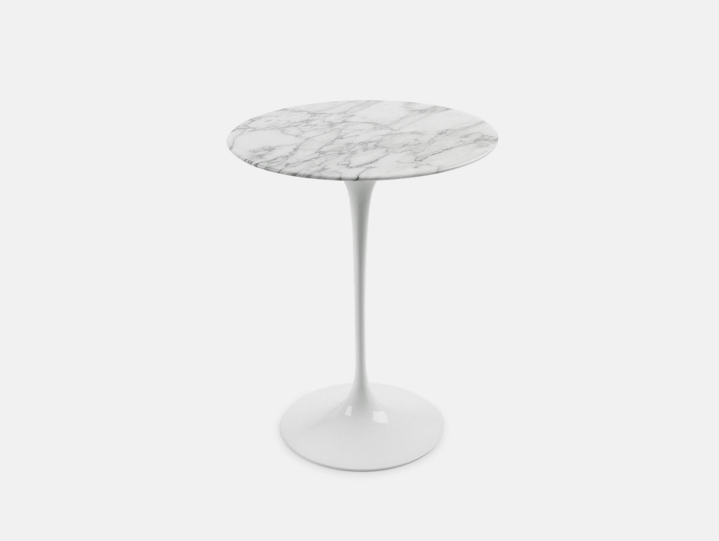 Knoll Eero Saarinen Side Table White Carrara Marble