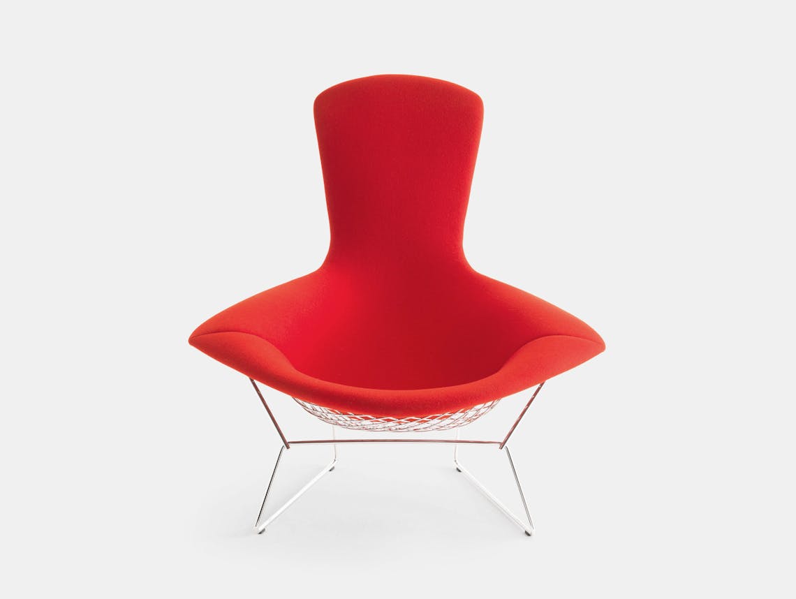 Knoll Harry Bertoia Bird Chair Red Front