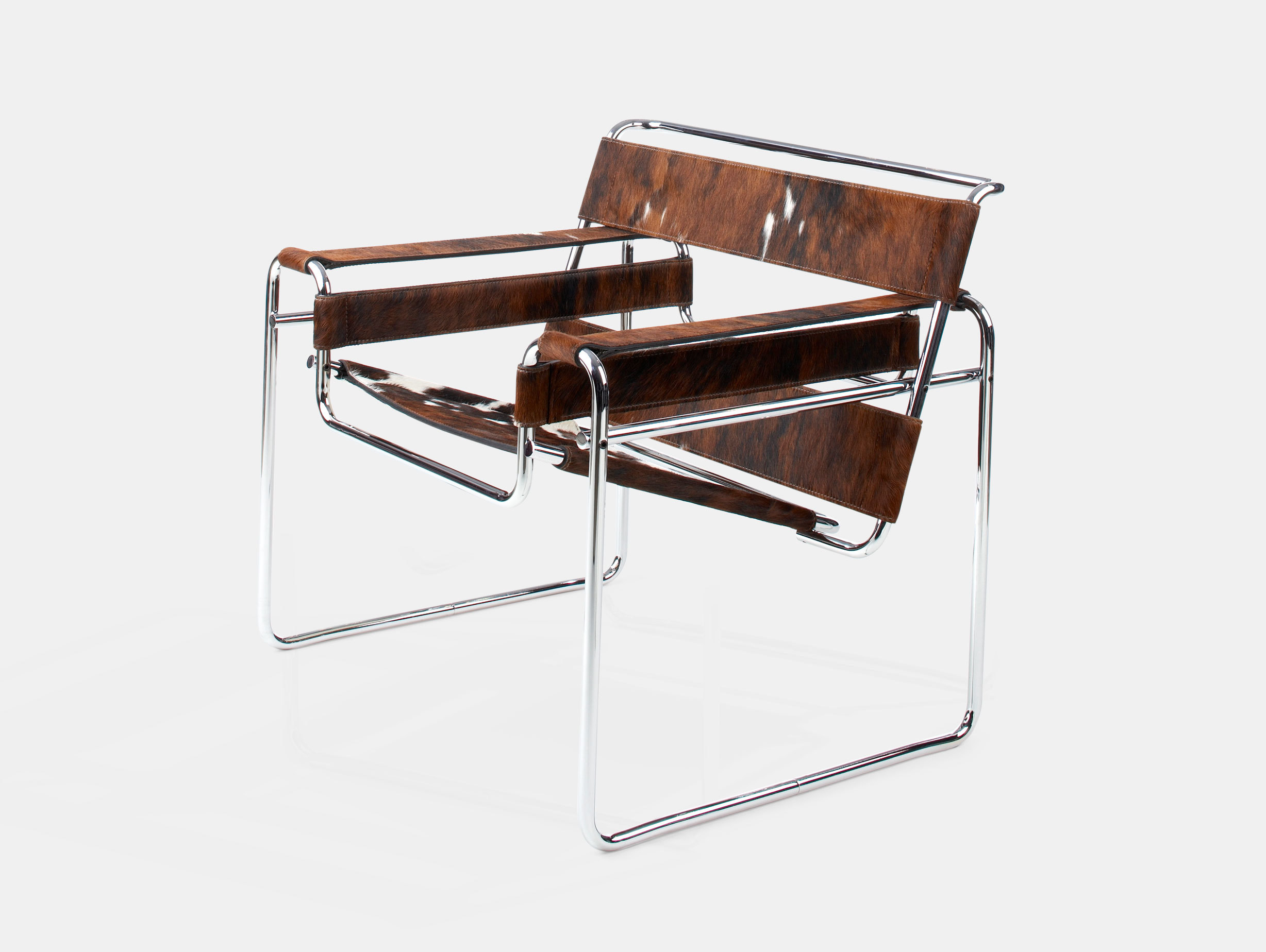 Knoll Wassily Chair Tri Col Hide Marcel Breuer