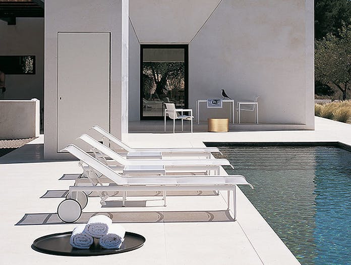 Knoll 1966 Outdoor Chaise White Pool Richard Schultz
