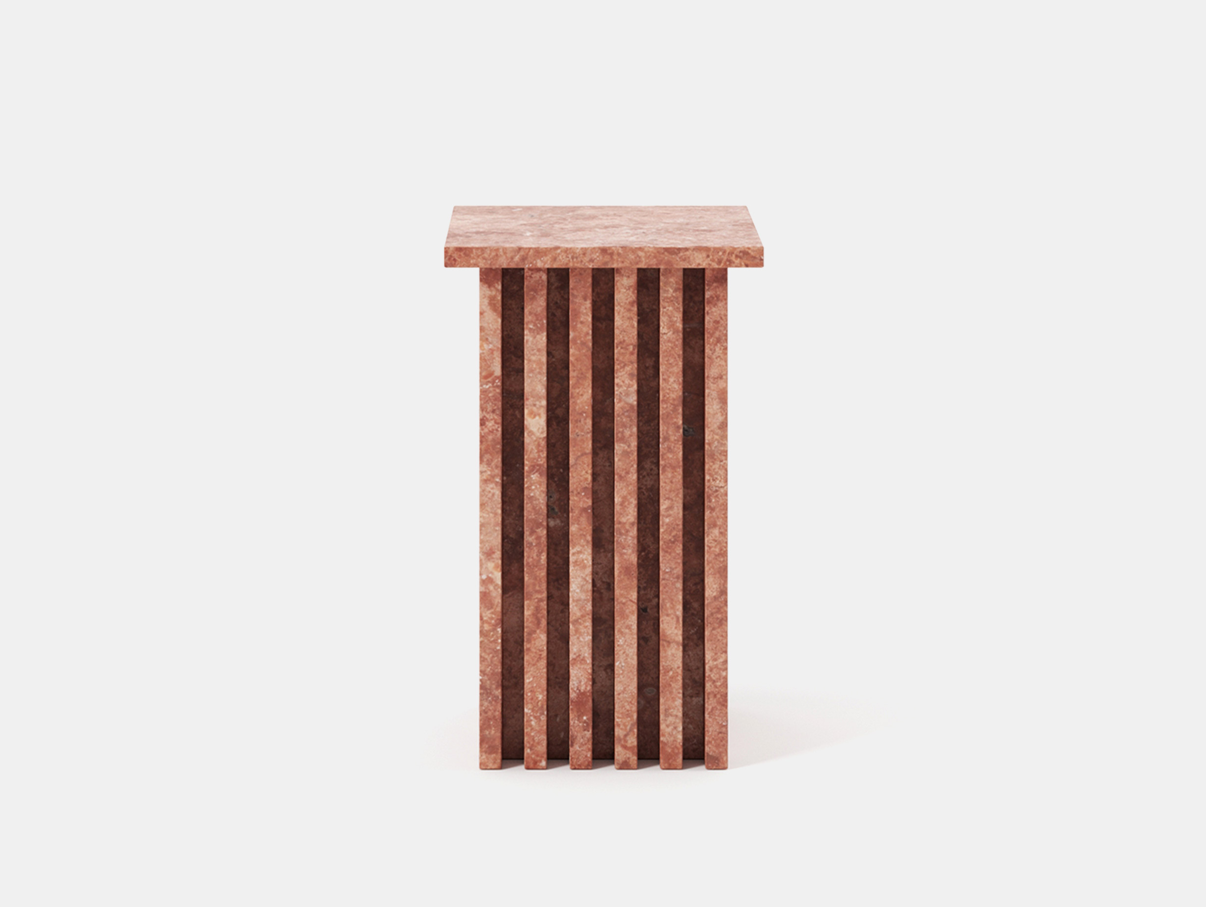 Lemon furniture kevin frankental vondel side table red travertine