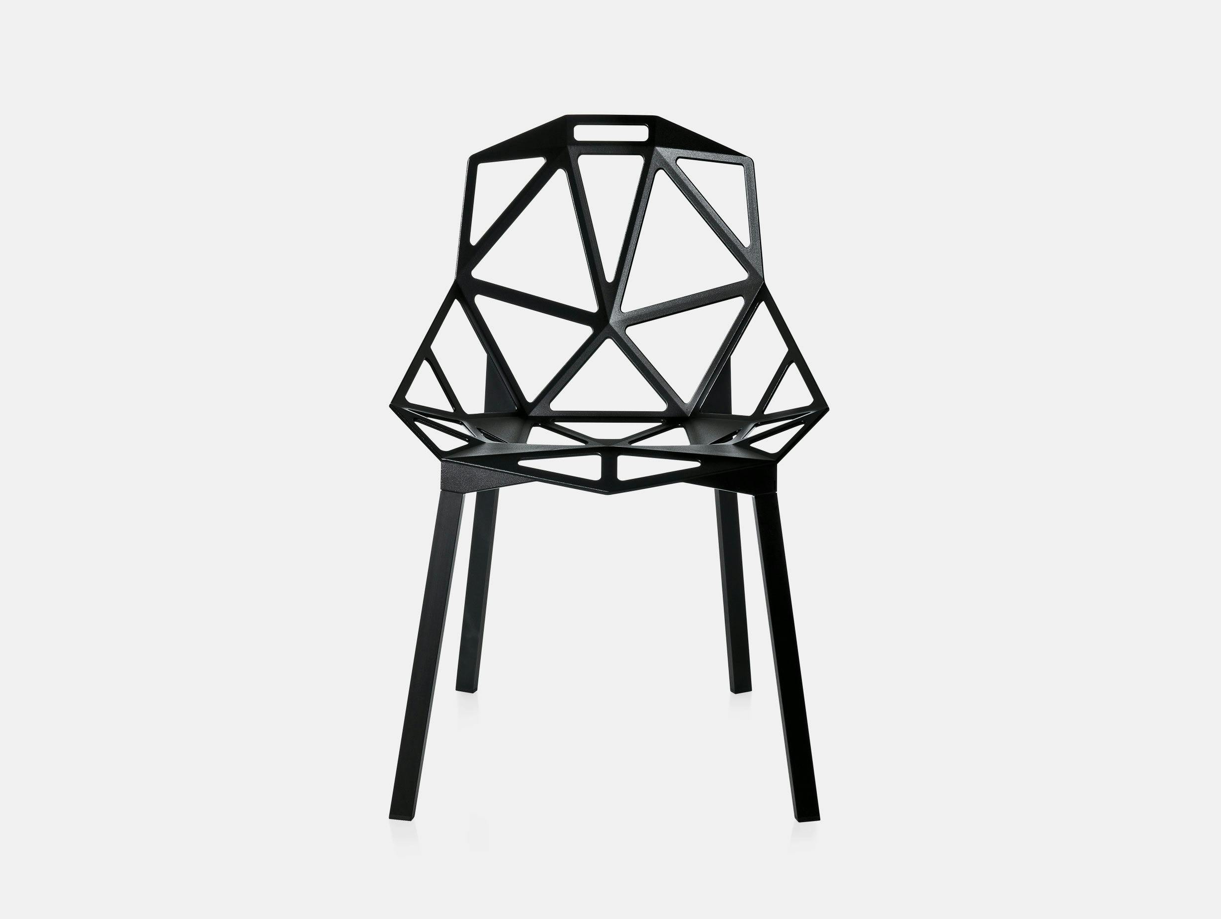 Magis Chair One Black Front Konstantin Grcic