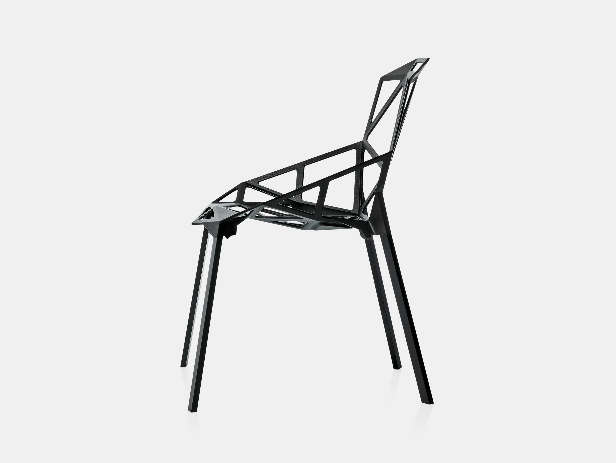 Magis Chair One Black Side Konstantin Grcic