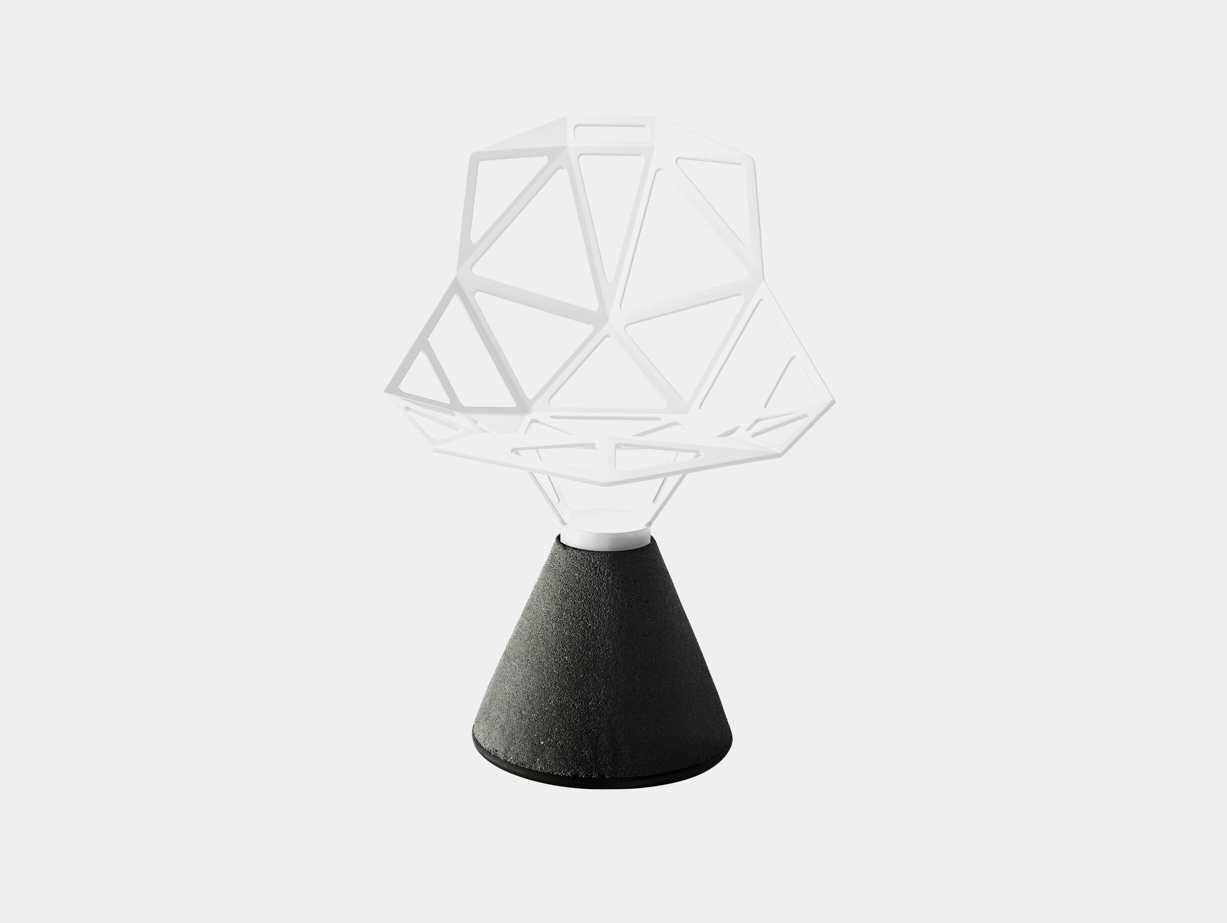 Magis Konstantin Grcic Chair One Black Concrete Base White