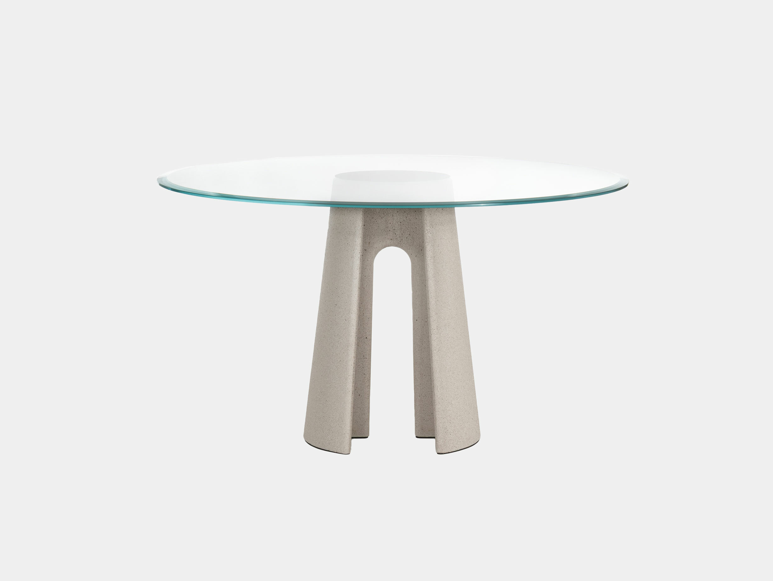 Magis ronan bouroullec ancora table clear glass natural concrete
