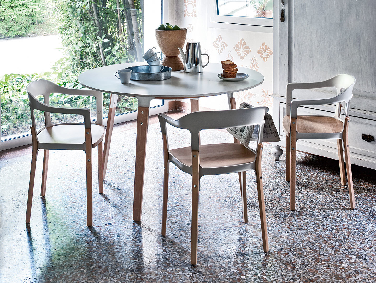 Magis Steelwood Chair White Beech Table Ronan And Erwan Bouroullec
