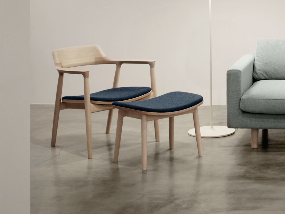 Maruni hiroshima lounge chair ottoman 2