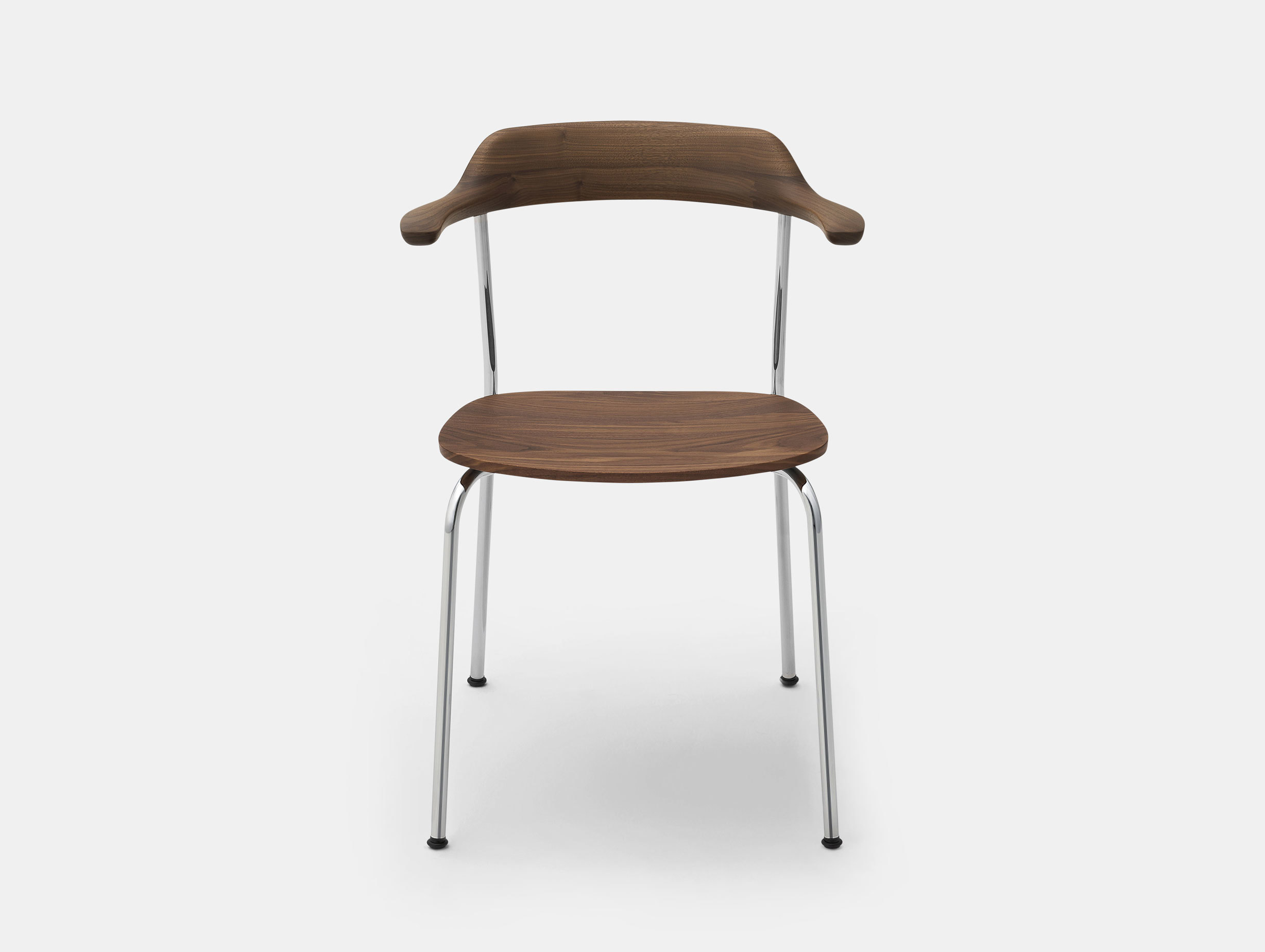 Maruni Hiroshima Stackable Chair Hr 1607 Armchair Stk Walnut Naoto Fukasawa