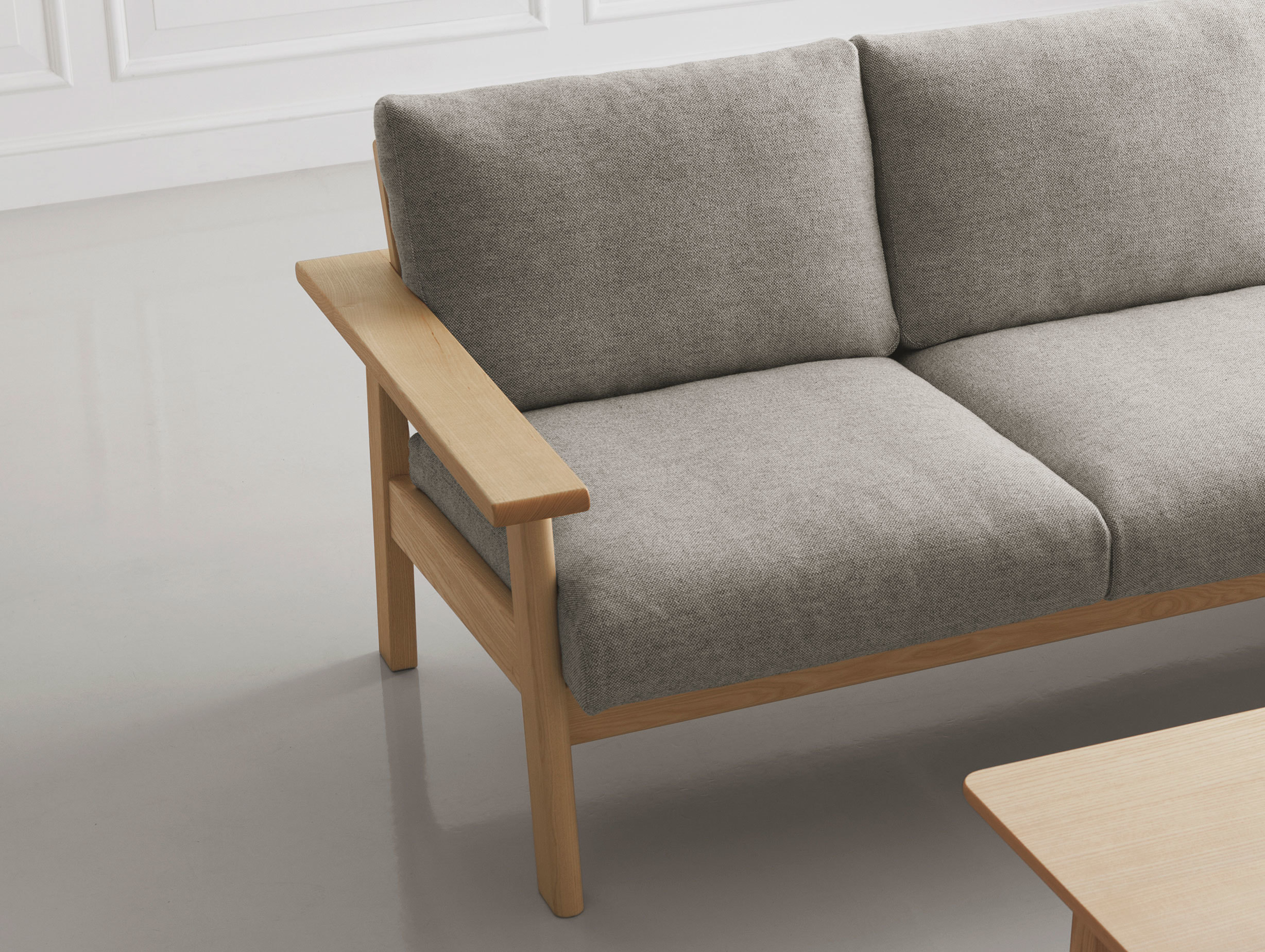 Maruni Bruno 3 Seater Sofa Ash Detail