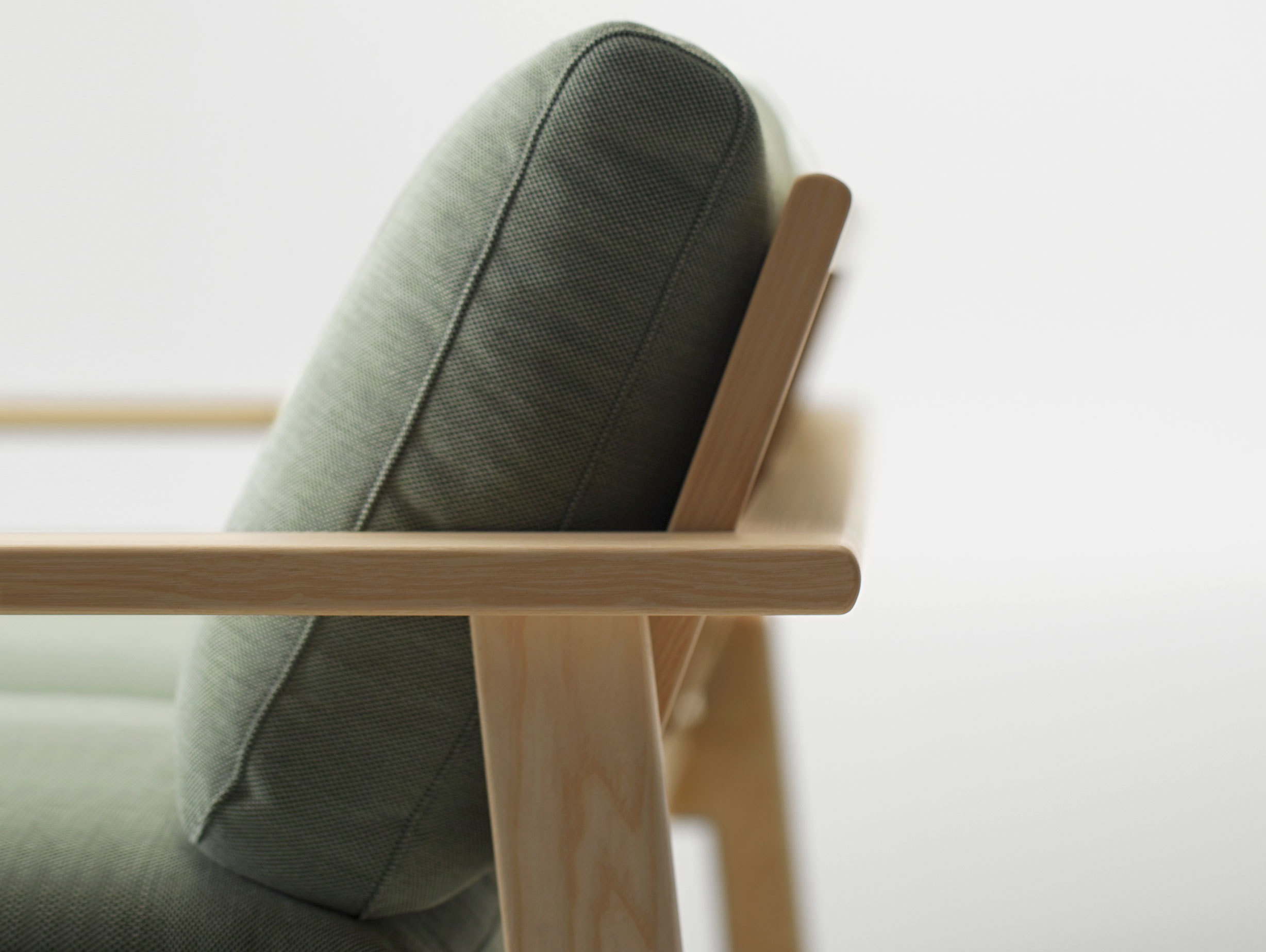 Maruni Bruno 3 Seater Sofa Ash Detail