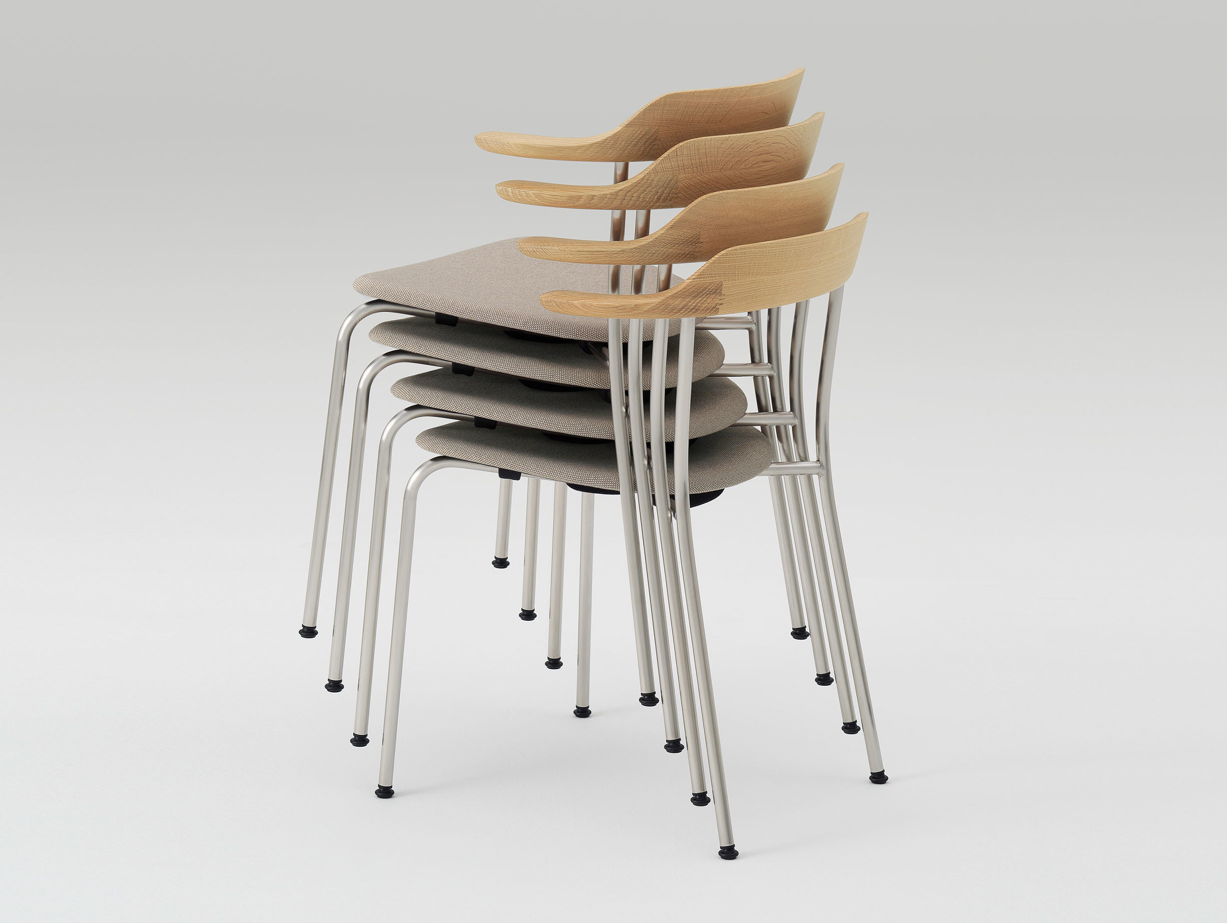 Maruni Hiroshima Stacked Chairs Oak