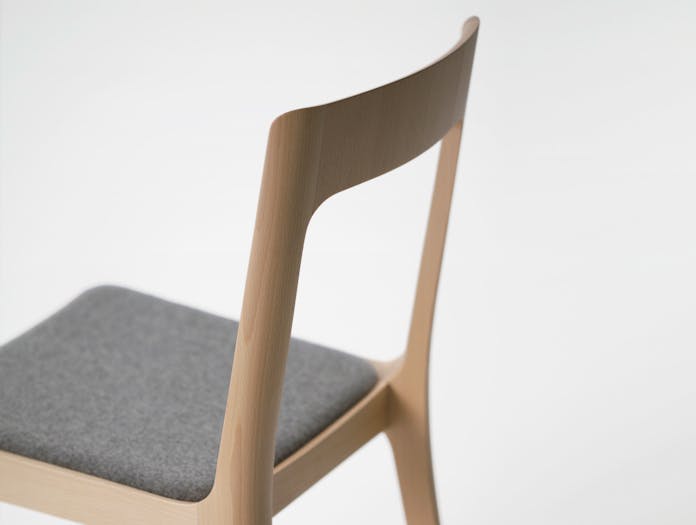 Maruni Hiroshima Side Chair Beech Back Detail