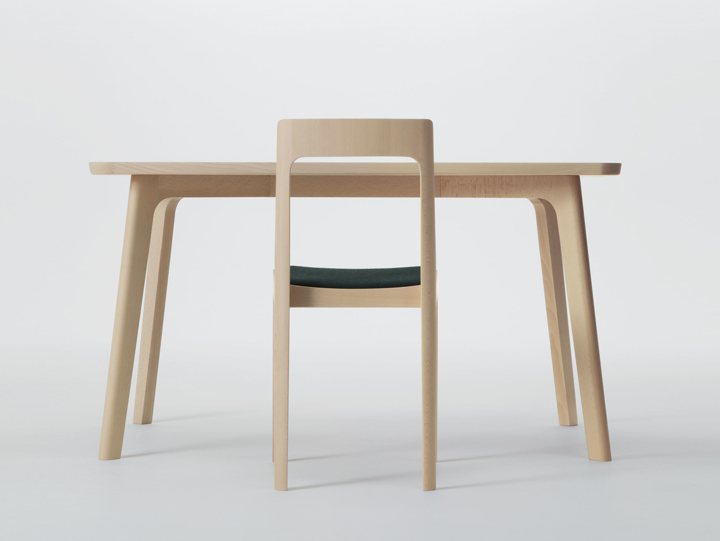 Maruni Hiroshima Side Chair Table Beech