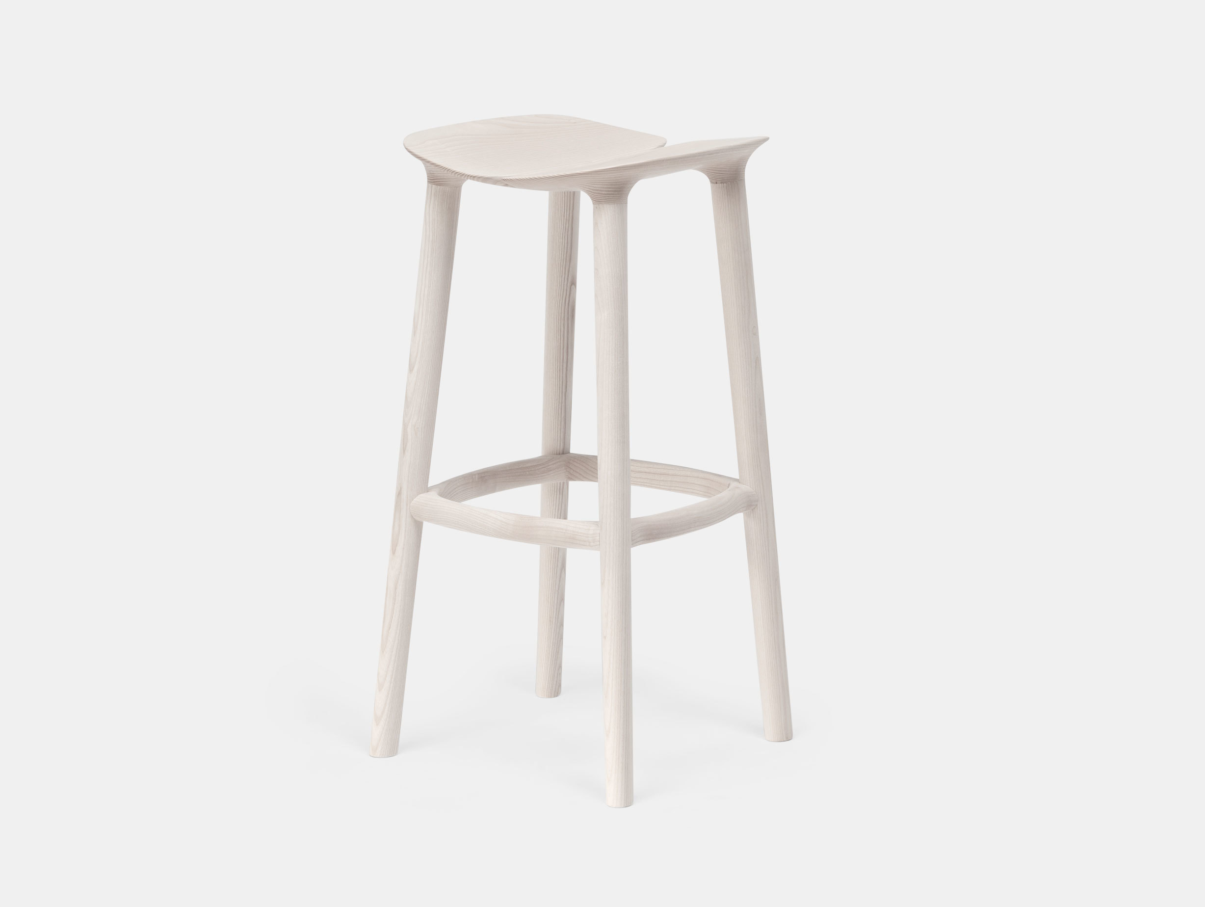Mattiazzi Osso Bar Stool White Ash Ronan Erwan Bouroullec