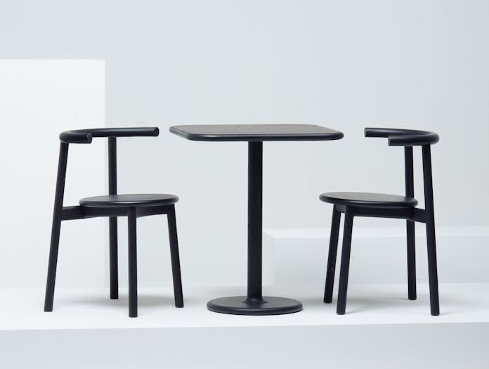 Mattiazzi Solo Chair Black Table Studio Nitzan Cohen