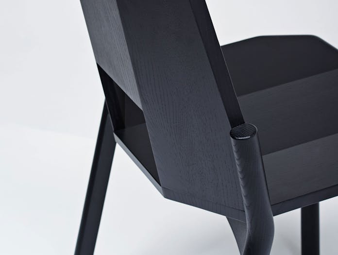 Mattiazzi Tronco Chair Black Detail Industrial Facility