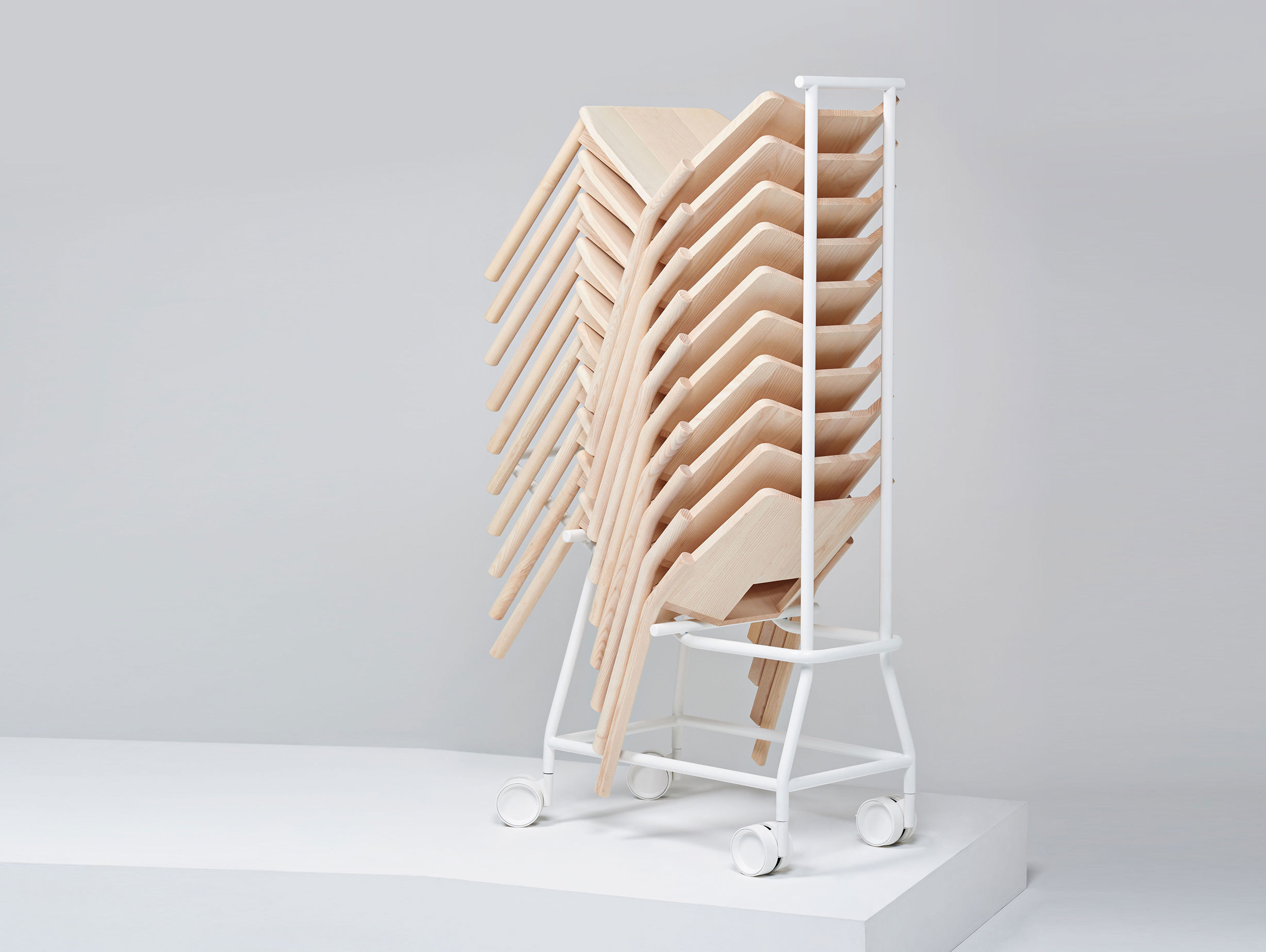 Mattiazzi Tronco Chair Stack Trolley Industrial Facility