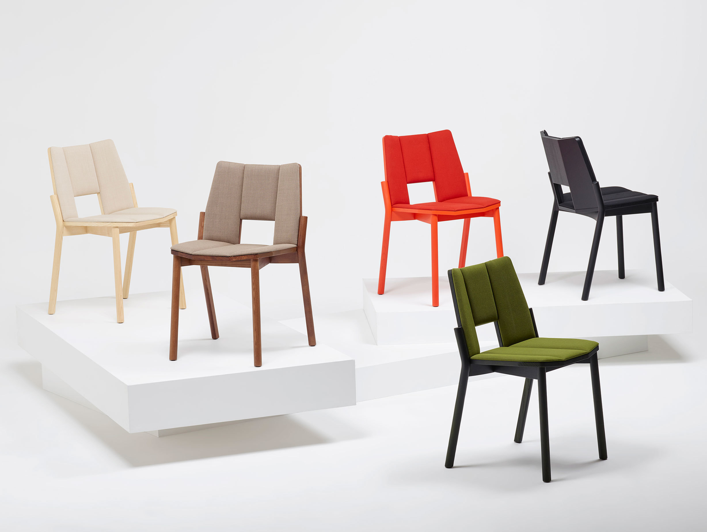 Mattiazzi Tronco Chairs Upholstered Industrial Facility