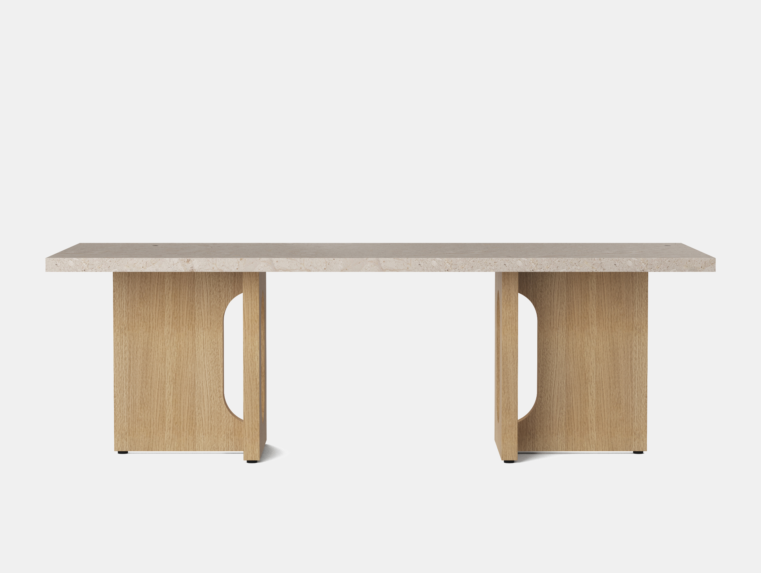 Menu androgyne lounge table nat oak breccia top front