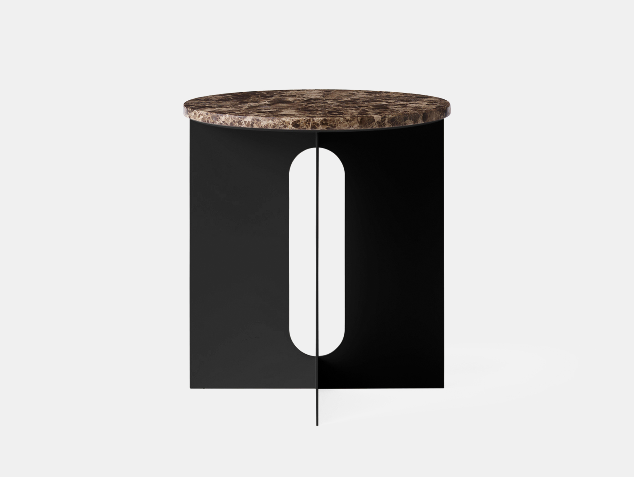 Menu androgyne side table black emperador marble