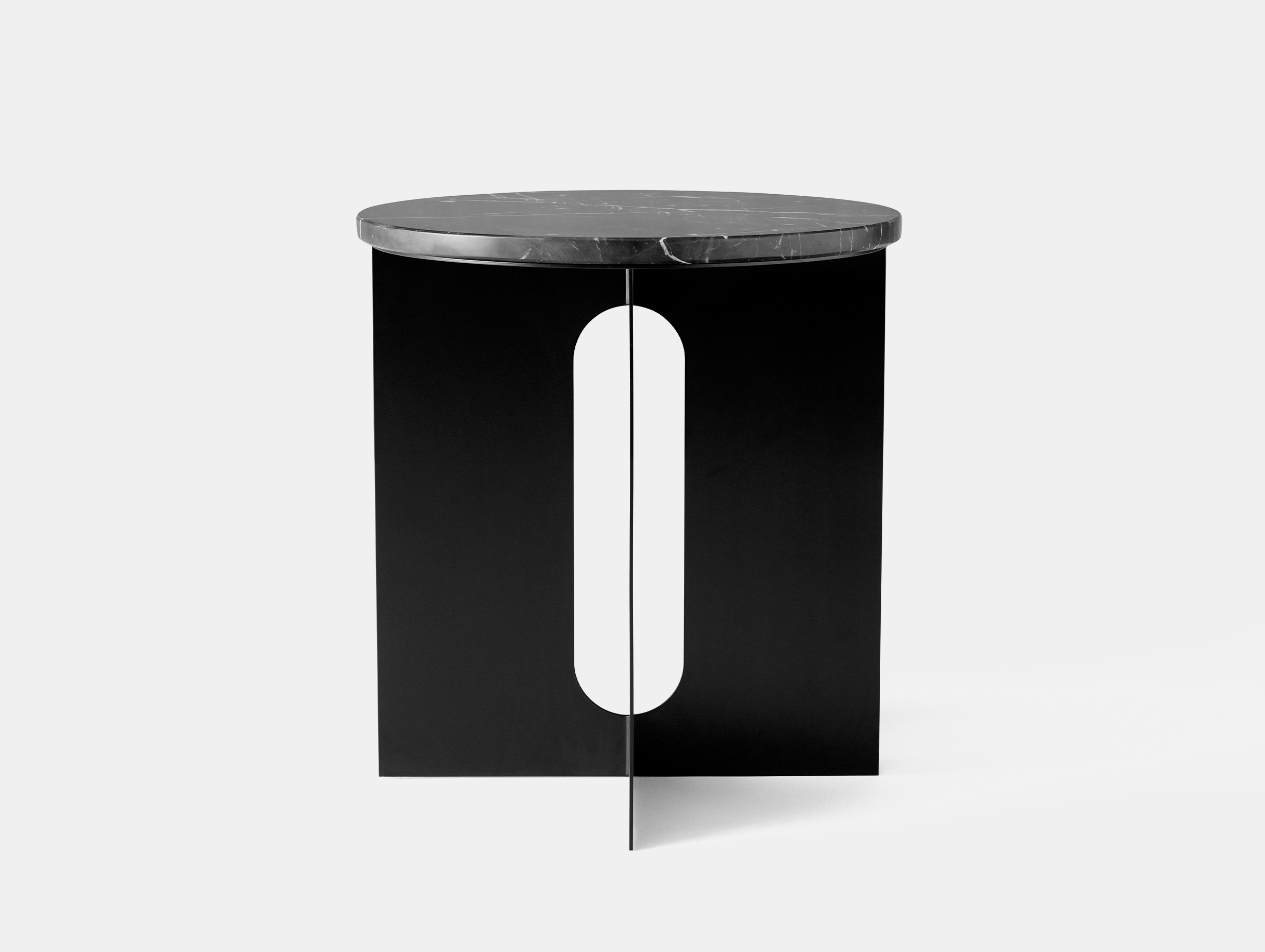 Menu androgyne side table black nero marquina marble