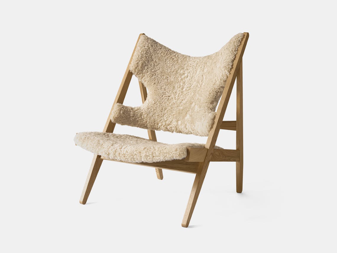 Menu knitting lounge chair natural oak